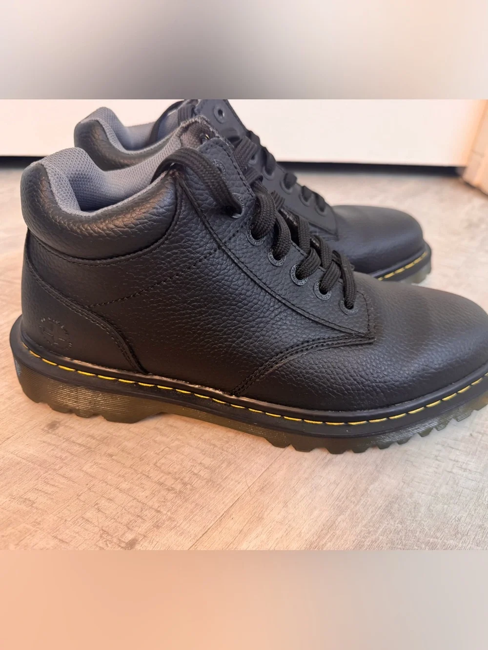 Men’s Dr. Martens Leather Harrisfield Boots, Black, Size UK 10, US 11